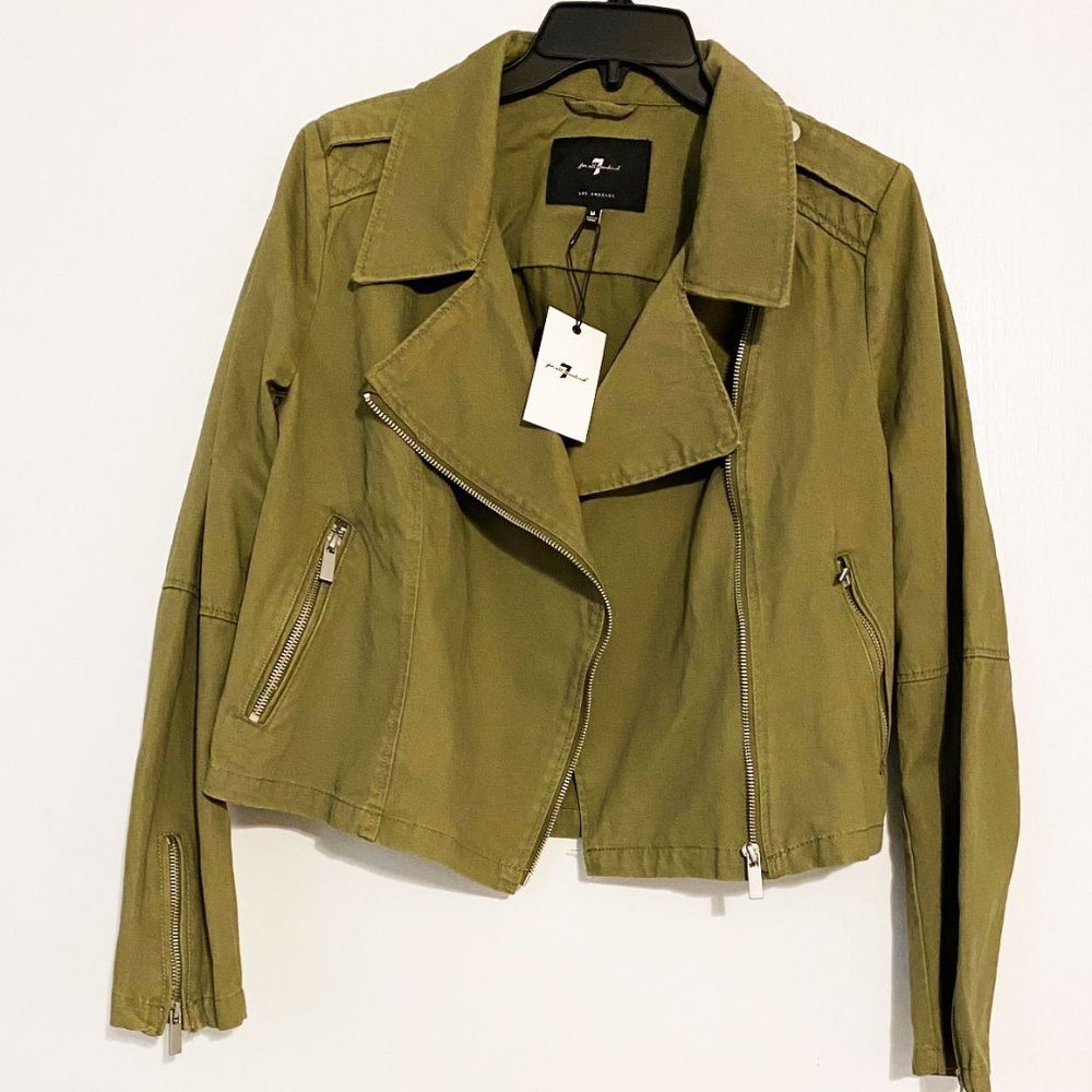 7 For All Mankind Olive Jacket